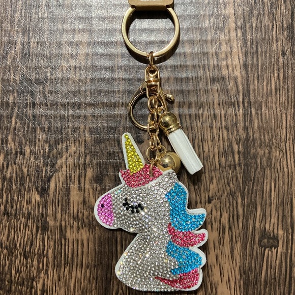 Unicorn bling bag key charm - Picture 7 of 9